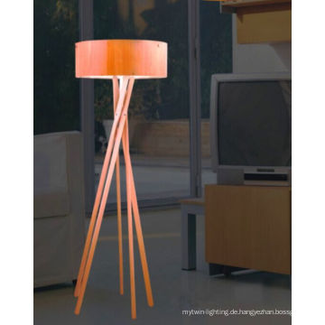 5 Beine natürliche Holz Stehlampe mit Acryl Diffusor